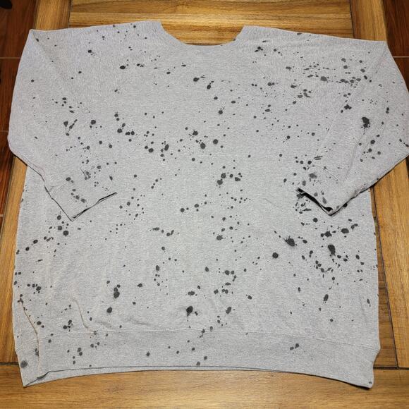 Torrid LS Grey Sweatshirt Paint Splatter Skull - Size 3 - Picture 3 of 6